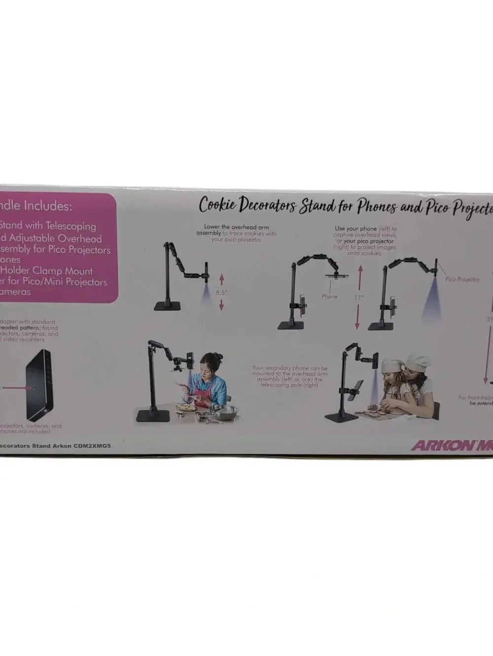 Arkon Mounts Cookie Decorators Desktop Phone‎ Stand Clamp Mount Teal CDM2XMG5TL
